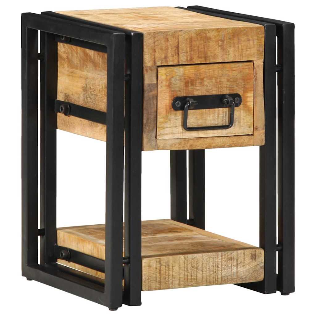 vidaXL Nachtkastje 40x35x50 cm massief ruw hout mango