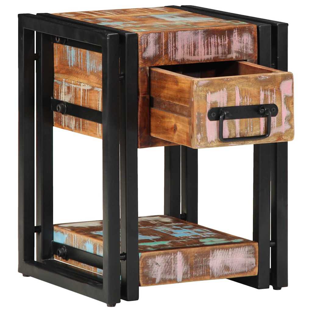 vidaXL Nachtkastje 40x35x50 cm massief ruw hout mango