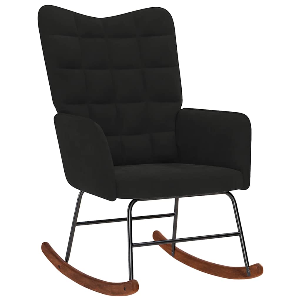 vidaXL Rocking Chair velvet light grey