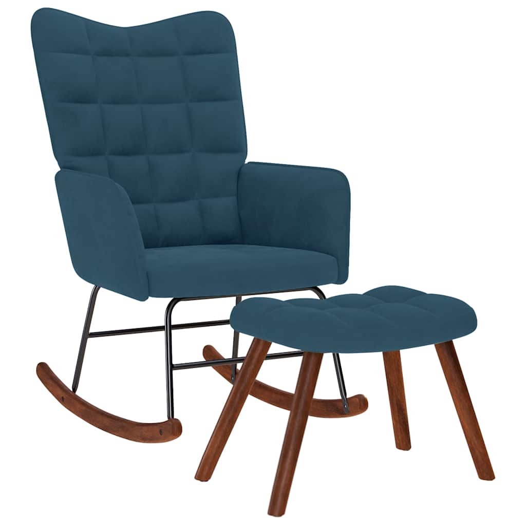 vidaXL Rocking Chair velvet light grey