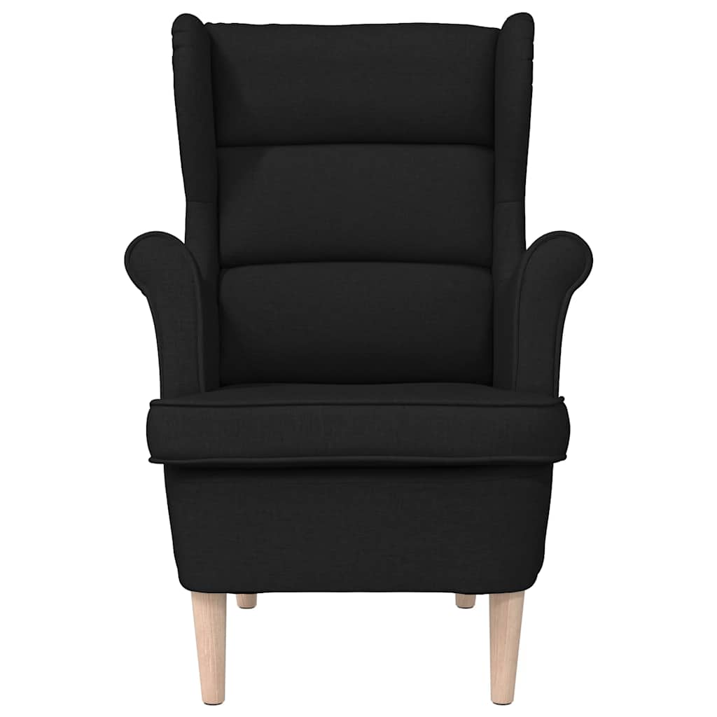 vidaXL Armchair with footrest fabric light grey