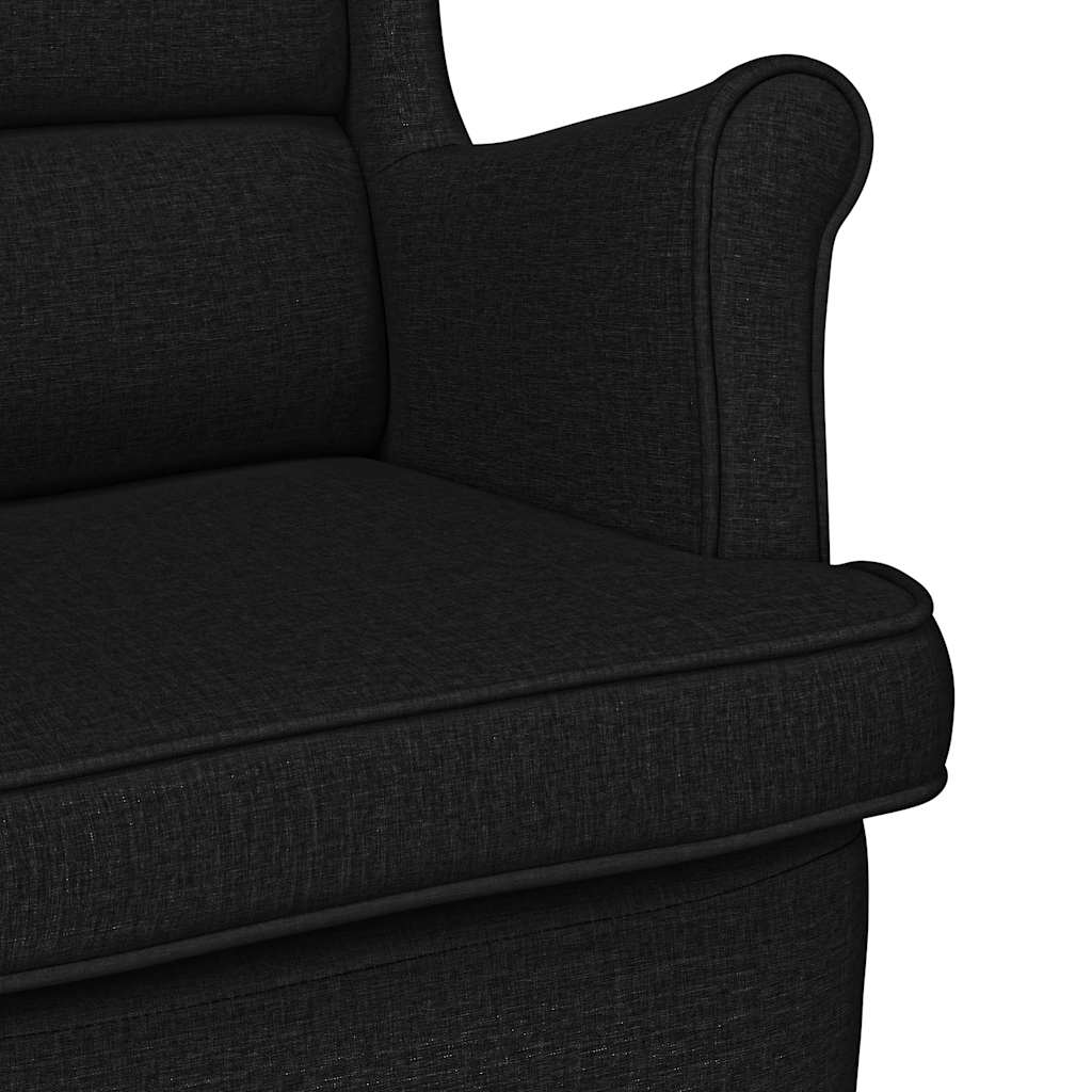 vidaXL Armchair with footrest fabric light grey