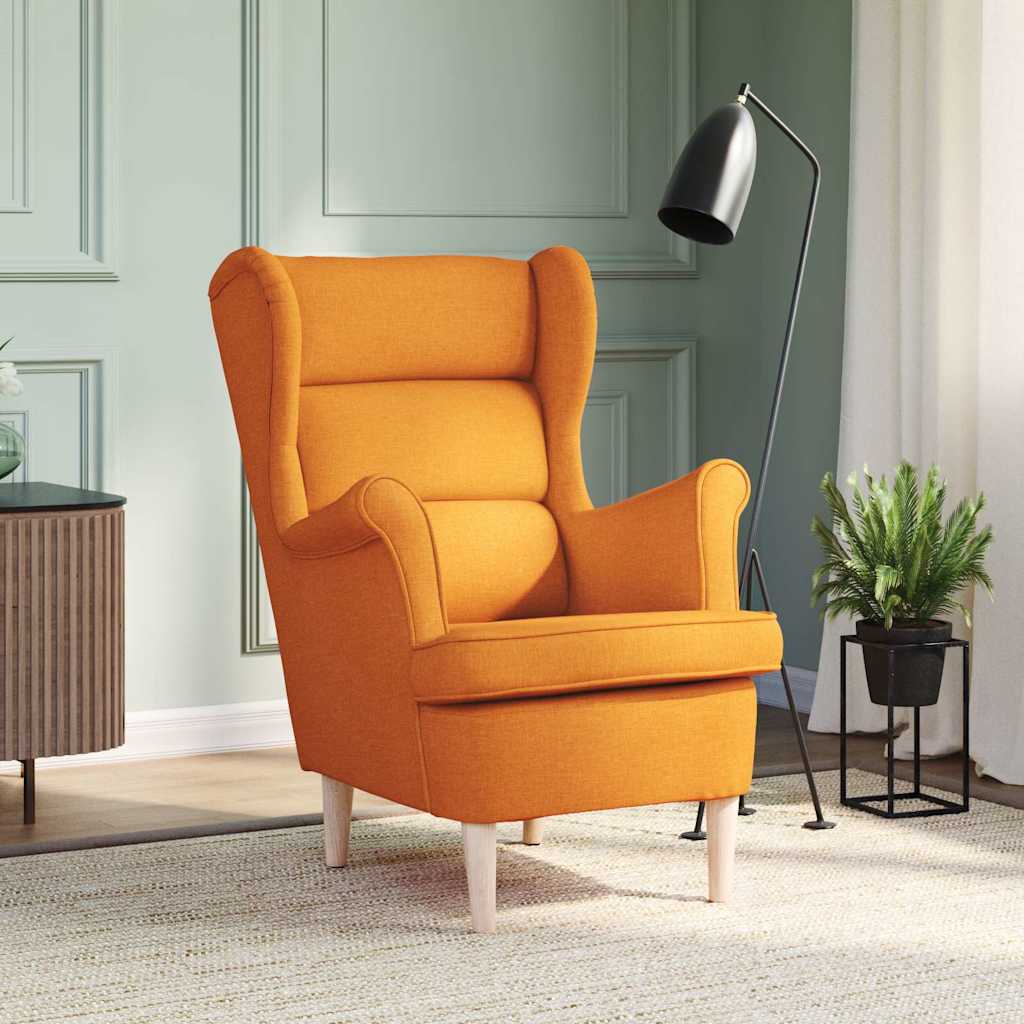 vidaXL Armchair with footrest fabric light grey