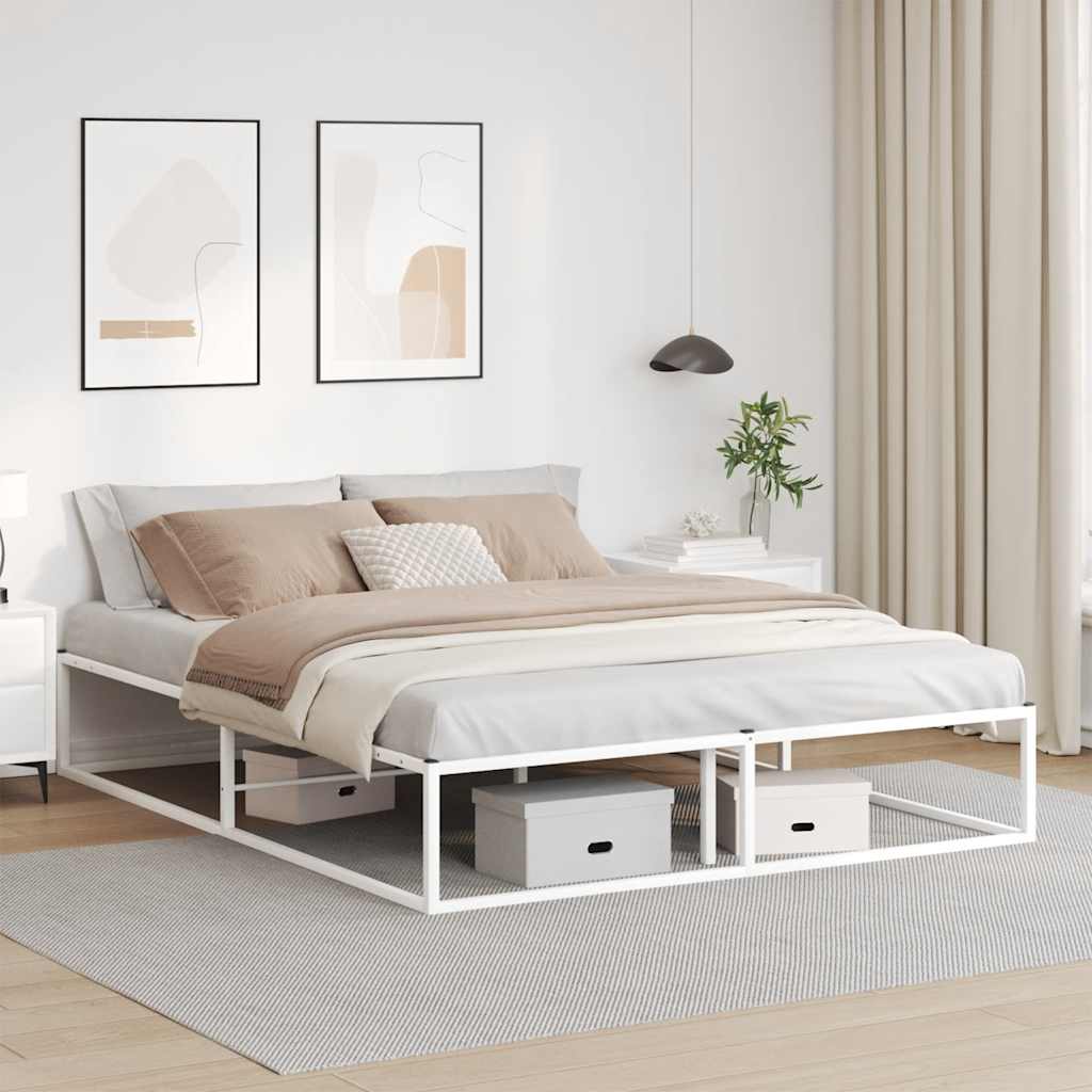vidaXL Cadre de lit métal noir 90x200 cm