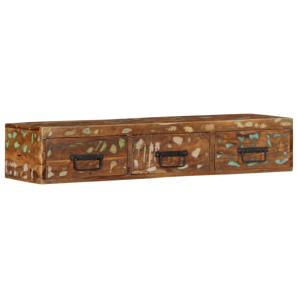 vidaXL Tv-meubel wandmontage 60x30x19 cm massief gerecycled hout