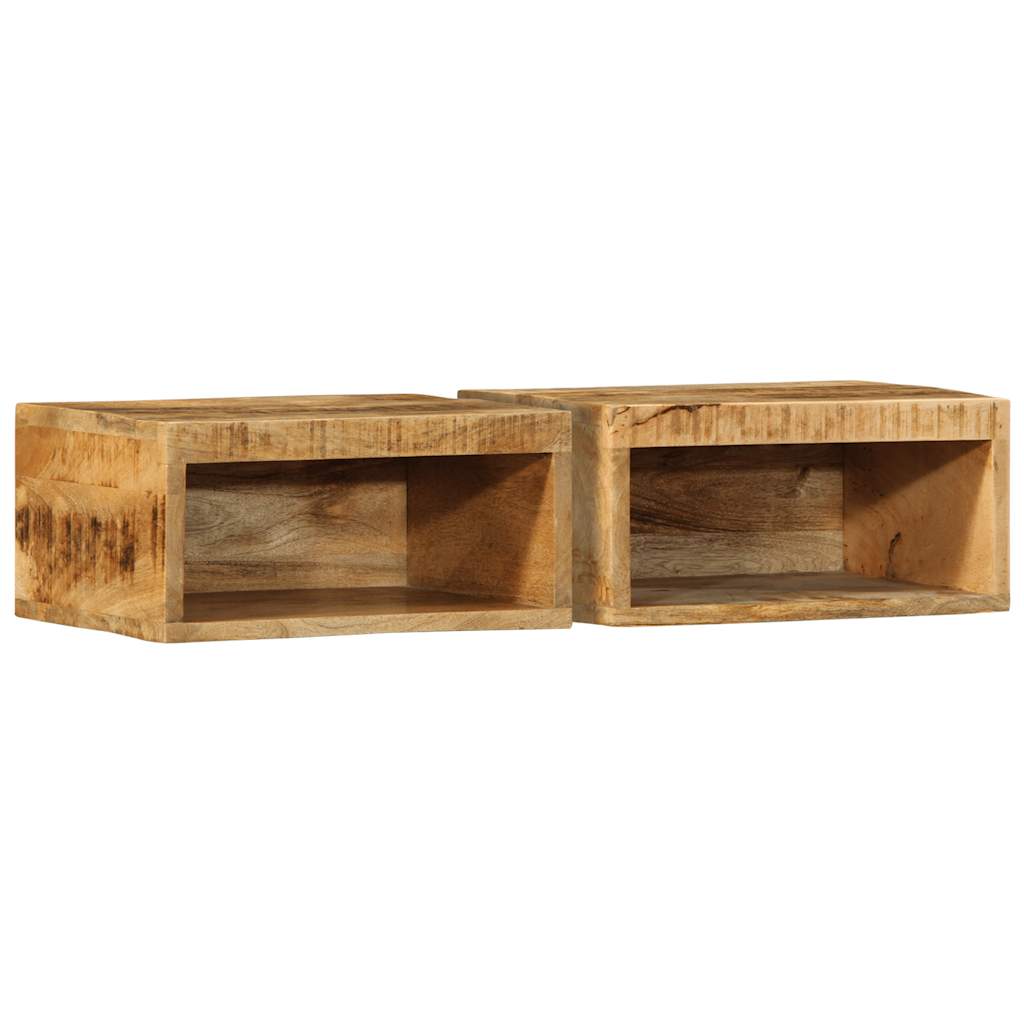 vidaXL Tv-meubel wandmontage 40x30x19 cm massief ruw mangohout