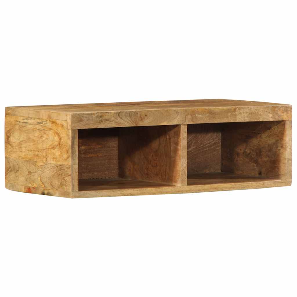 vidaXL Wall-Mounted TV Cabinet 60x30x19 cm Solid Rough Mango Wood