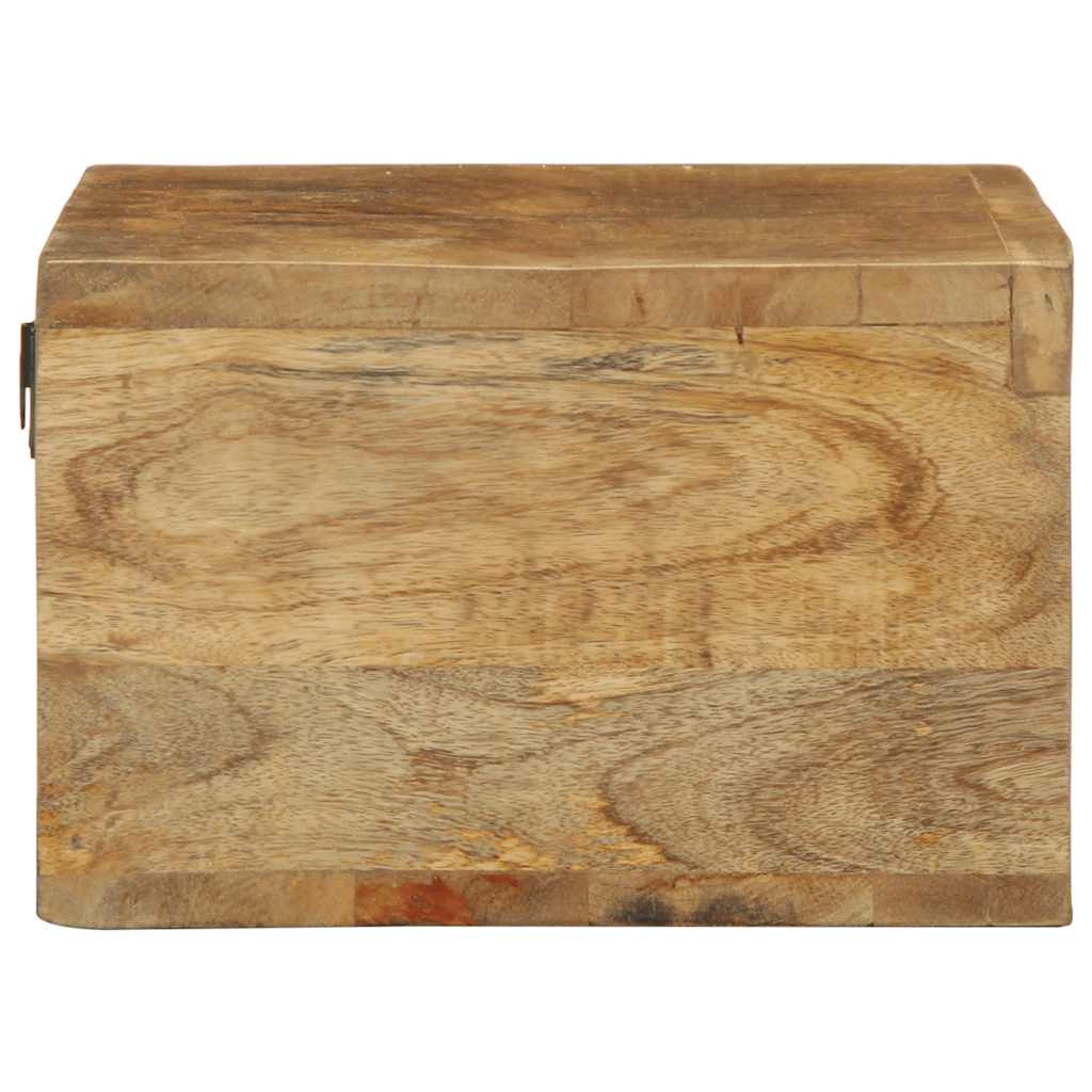 vidaXL Wall-Mounted TV Cabinet 60x30x19 cm Solid Rough Mango Wood