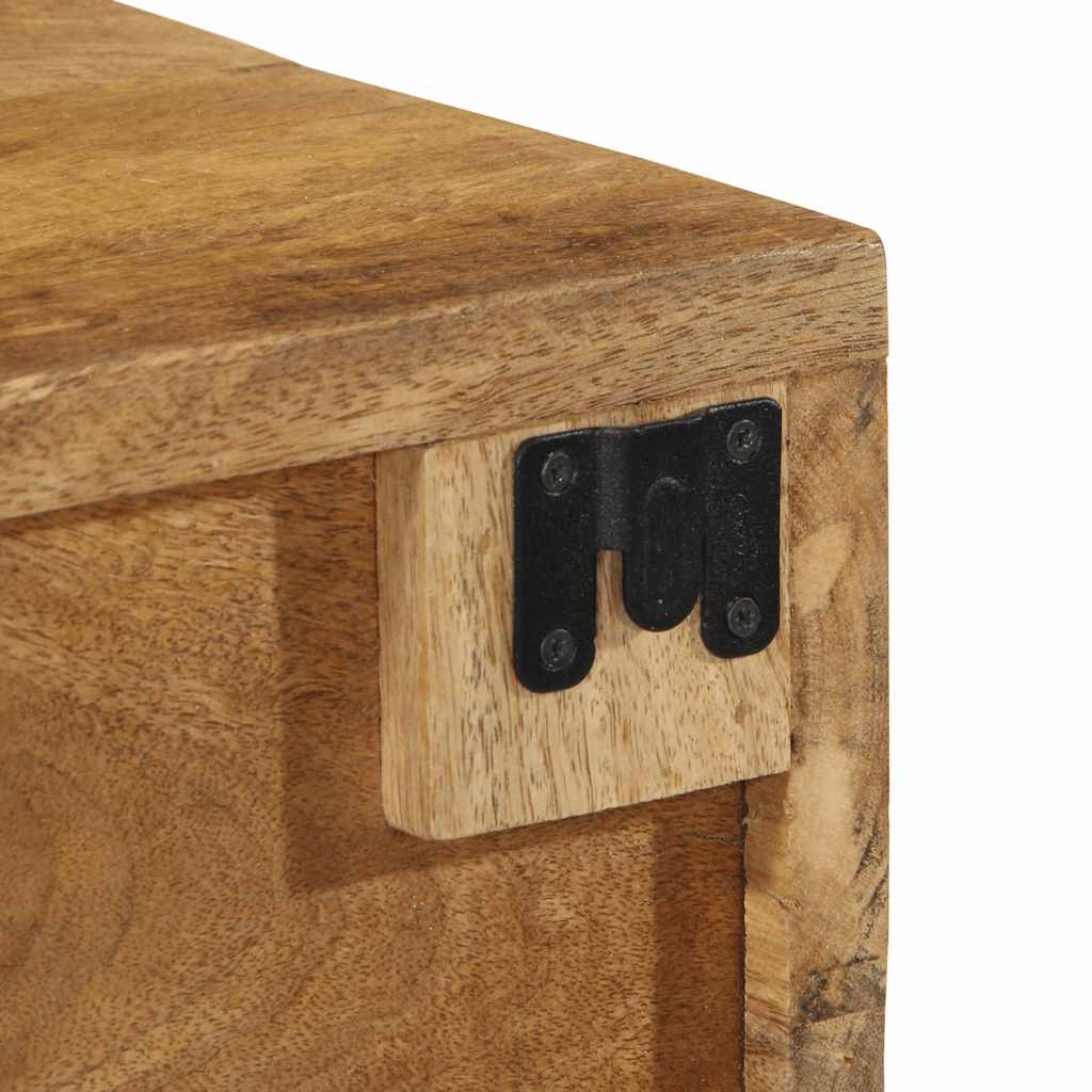 vidaXL Wall-Mounted TV Cabinet 60x30x19 cm Solid Rough Mango Wood