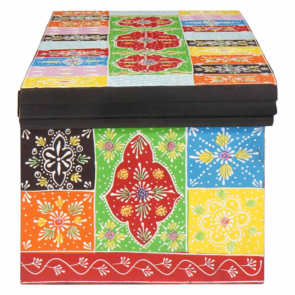 vidaXL TV Kast met lade Multikleur 100 x 30 x 24 cm Massief mangohout