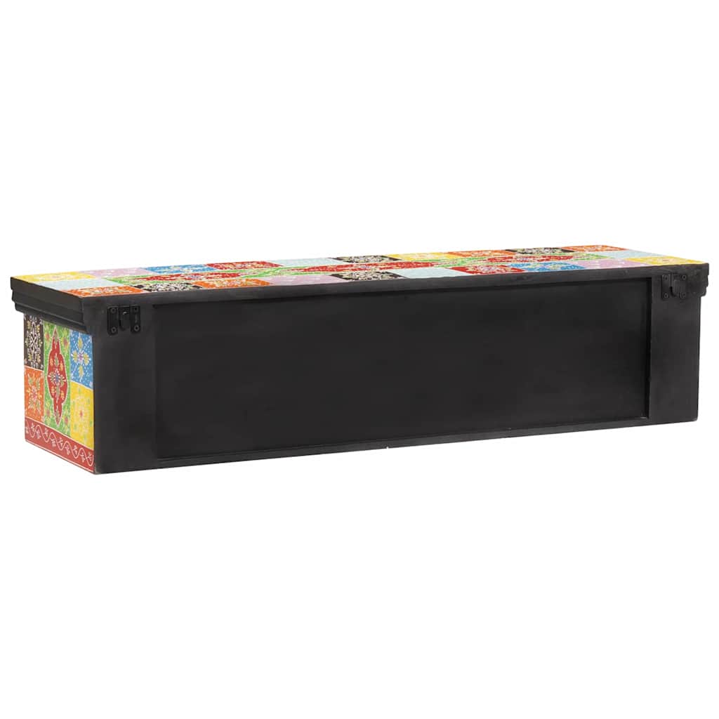 vidaXL TV Kast met lade Multikleur 100 x 30 x 24 cm Massief mangohout