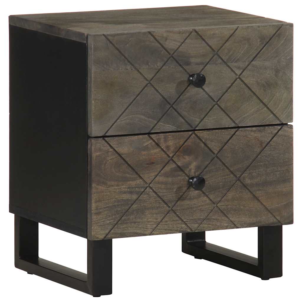 vidaXL Bedside cabinet 40x33x46 cm solid mango wood black