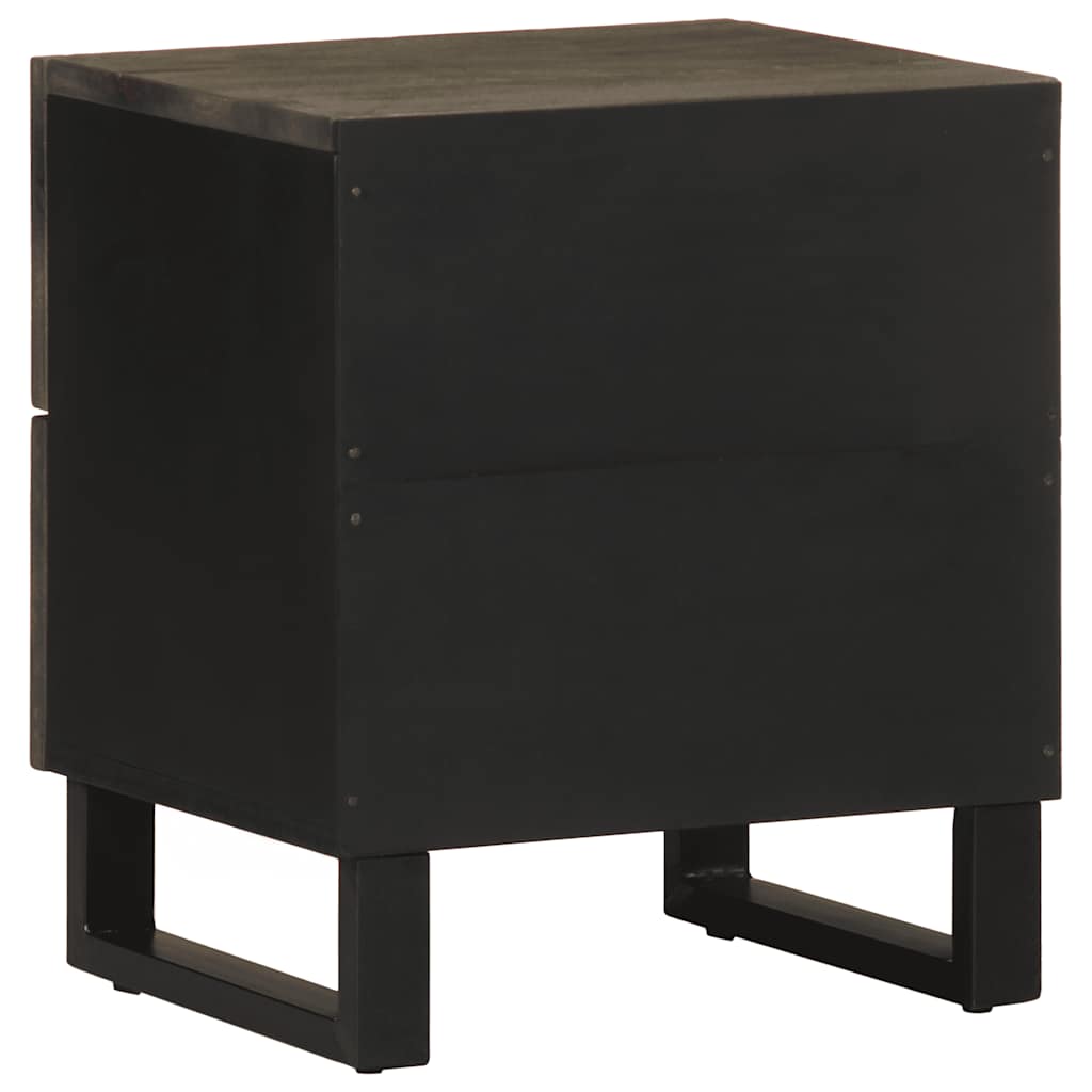vidaXL Bedside cabinet 40x33x46 cm solid mango wood black
