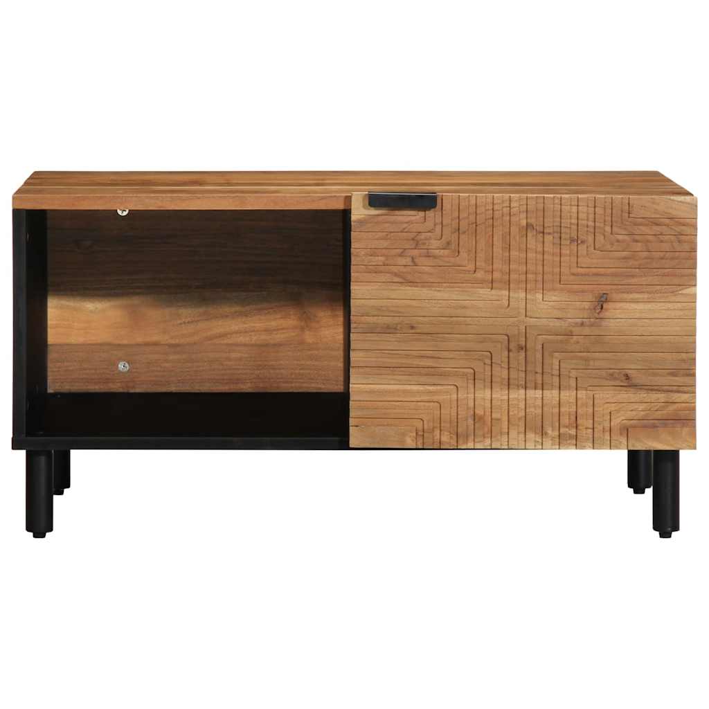 vidaXL Salontafel 80x50x40 cm massief mangohout bruin