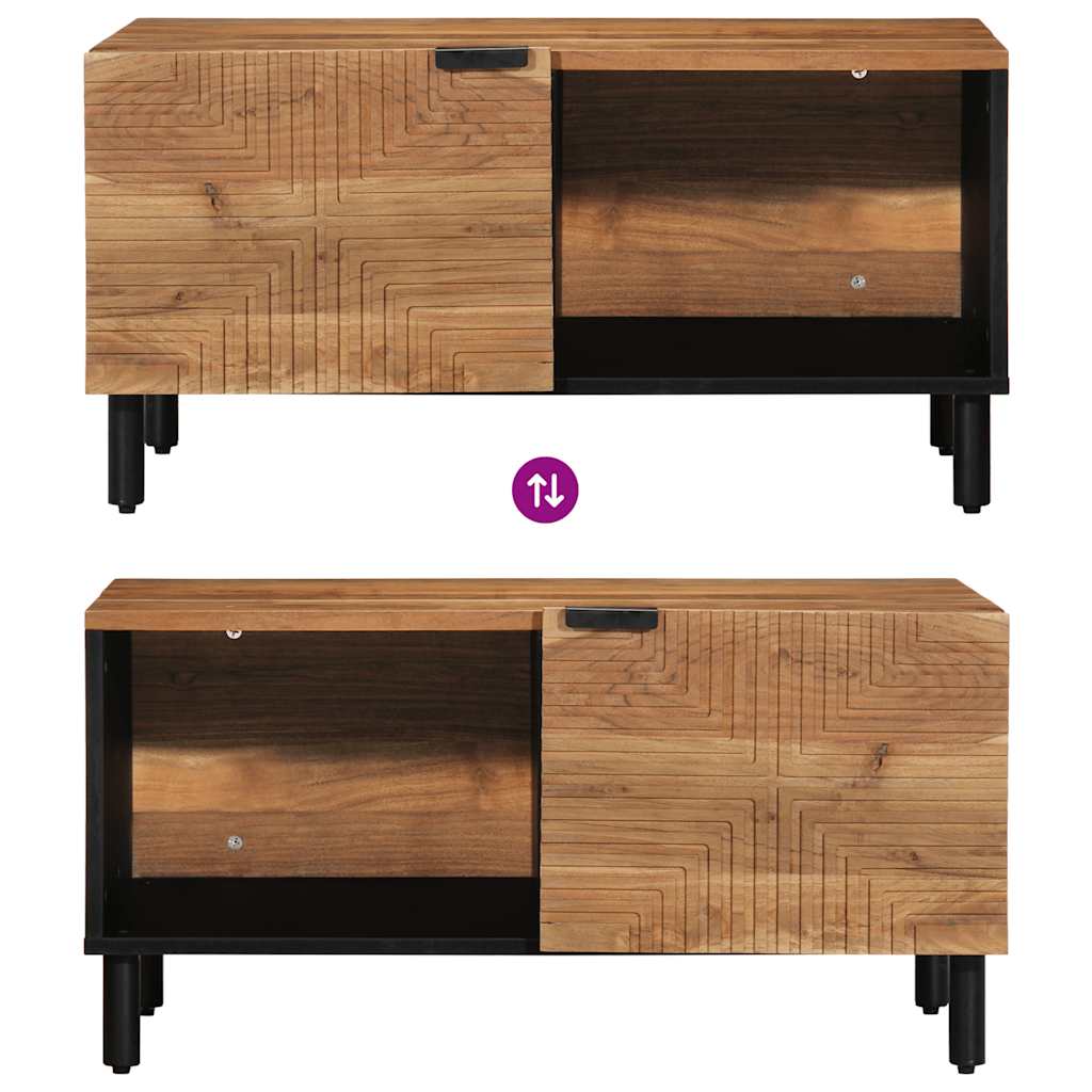 vidaXL Salontafel 80x50x40 cm massief mangohout bruin