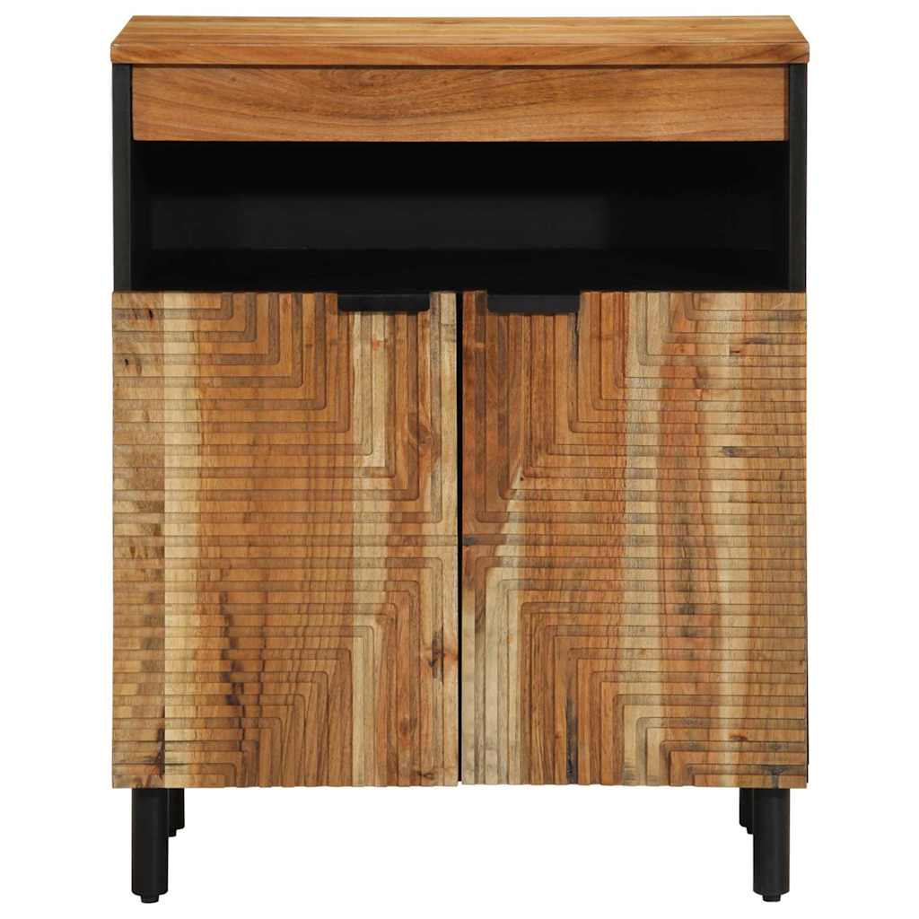 vidaXL Dressoir met lade Naturel 60 x 33,5 x 75 cm Massief Acacia Hout