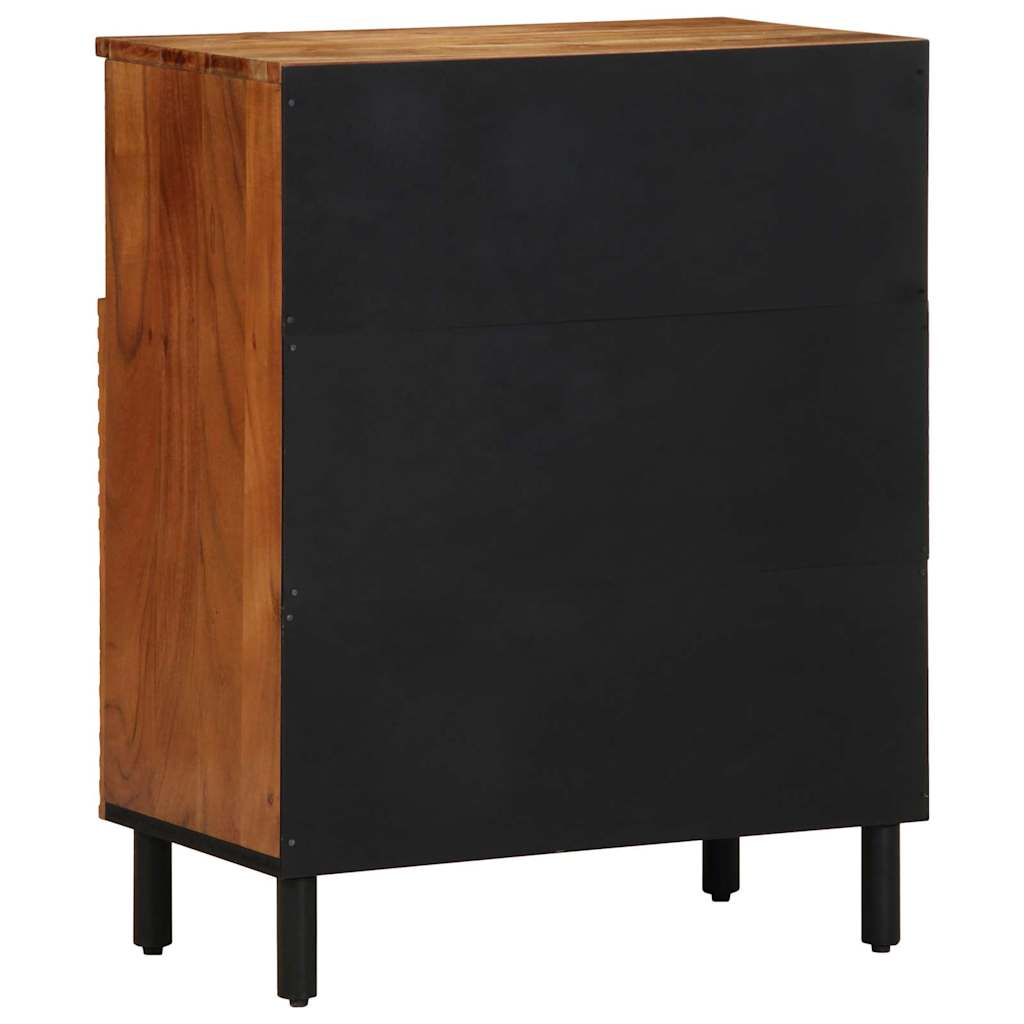 vidaXL Dressoir met lade Naturel 60 x 33,5 x 75 cm Massief Acacia Hout