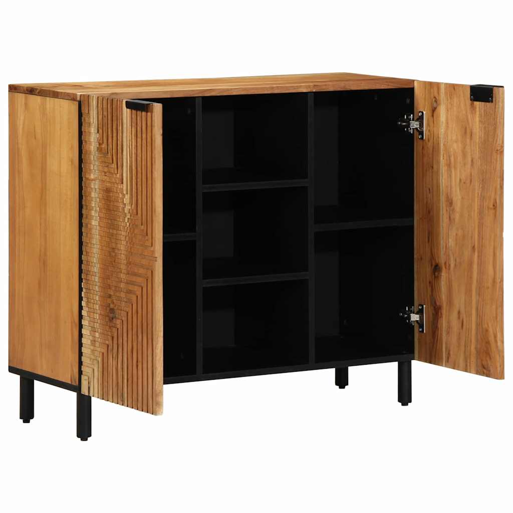 vidaXL Sideboard with Shelf Brown 90 x 33 x 75 cm Solid Mango Wood