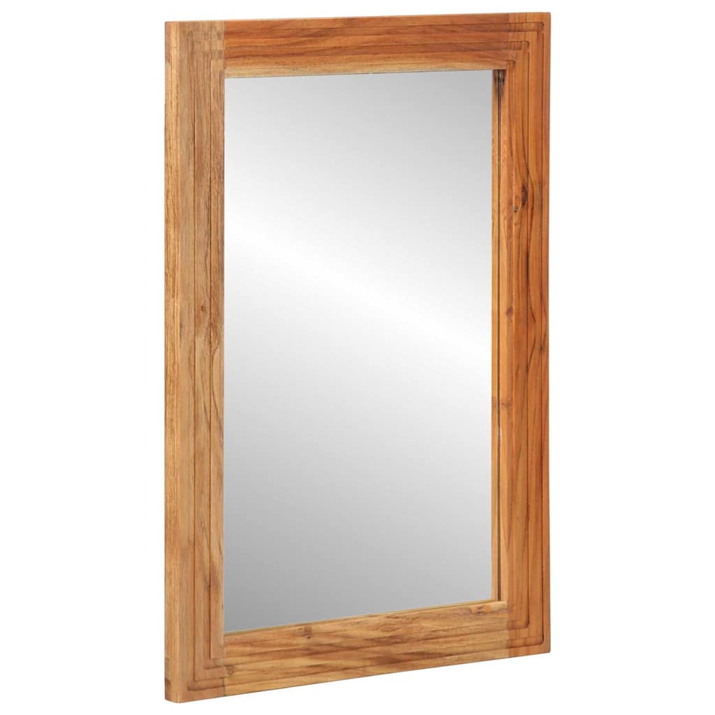 vidaXL Bathroom Mirror Wall-Mounted Brown 70 x 50 x 2.5 cm