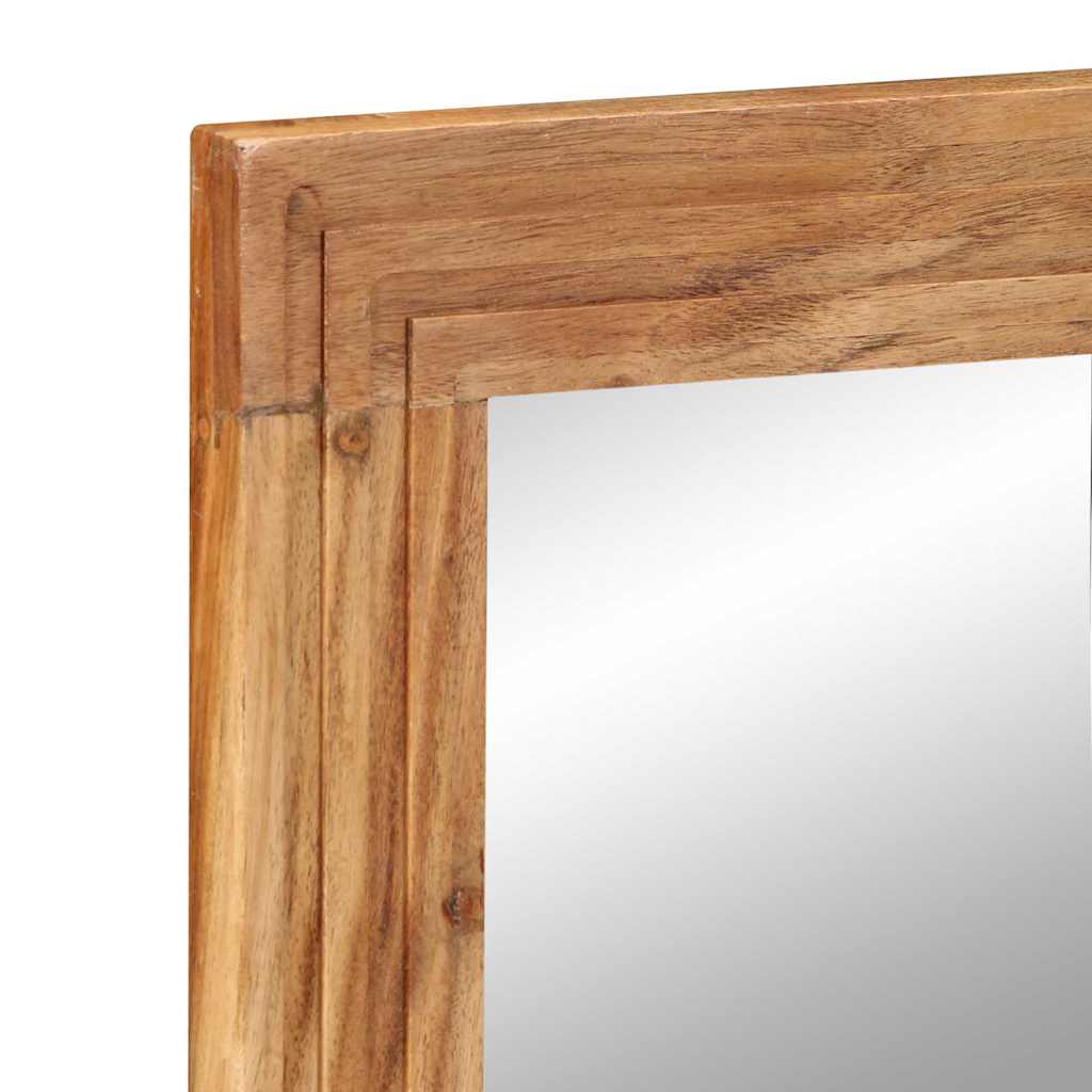 vidaXL Bathroom Mirror Wall-Mounted Brown 70 x 50 x 2.5 cm