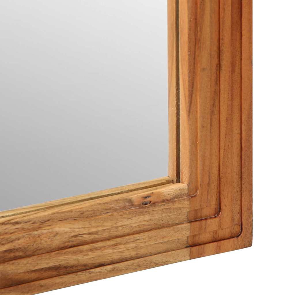 vidaXL Bathroom Mirror Wall-Mounted Brown 70 x 50 x 2.5 cm