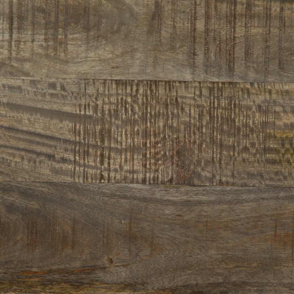 vidaXL Nachtkastje 40x33x46 cm massief mangohout lichtgrijs