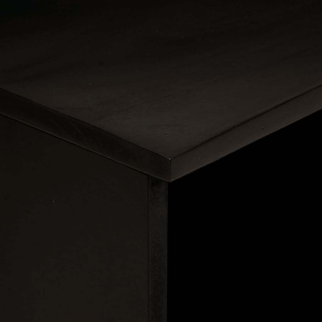 vidaXL Nachtkastje Zwart en Goud 40 x 33 x 46 cm Massief acaciahout