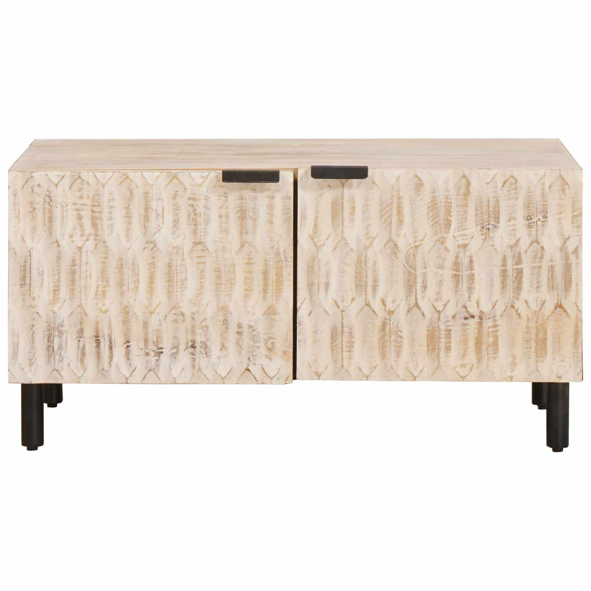 vidaXL Coffee Table White 80x50x40 cm Solid Mango Wood