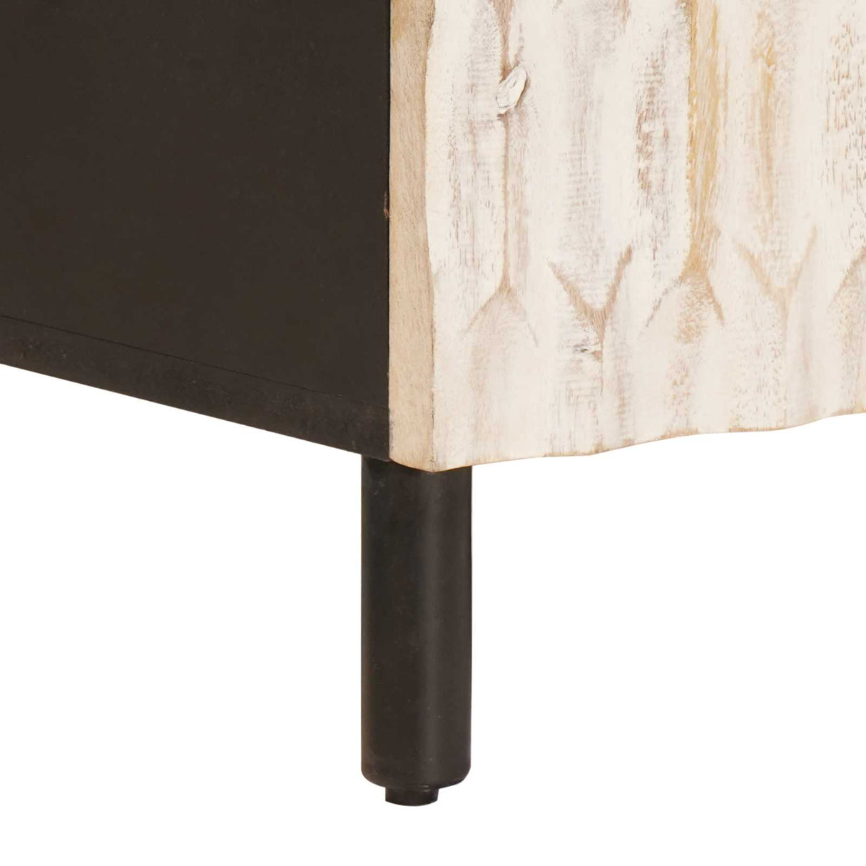 vidaXL TV Kast Witte Was Afwerking 105 x 33 x 46 cm Massief Mango Hout