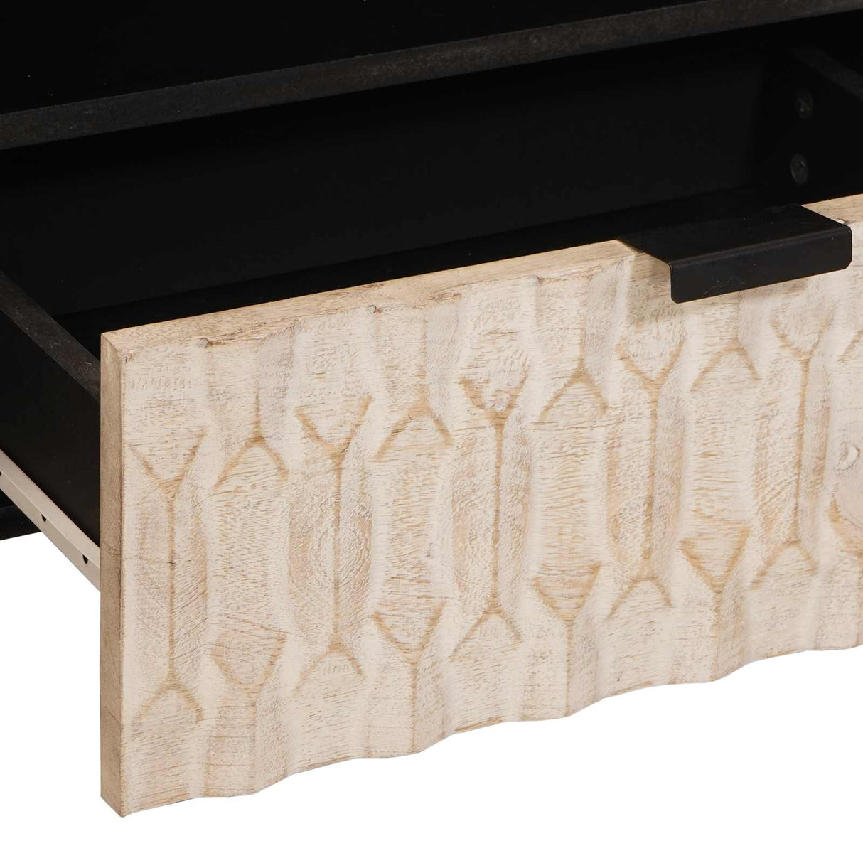vidaXL TV Kast Witte Was Afwerking 80 x 33 x 46 cm Massief Mango Hout
