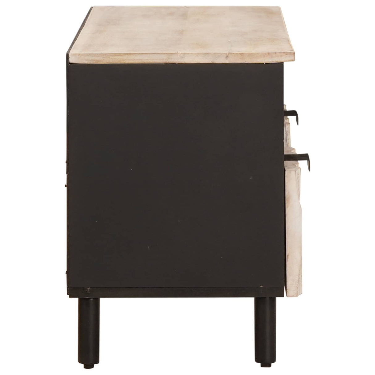 vidaXL TV Kast Witte Was Afwerking 100 x 33 x 46 cm Massief Mango Hout