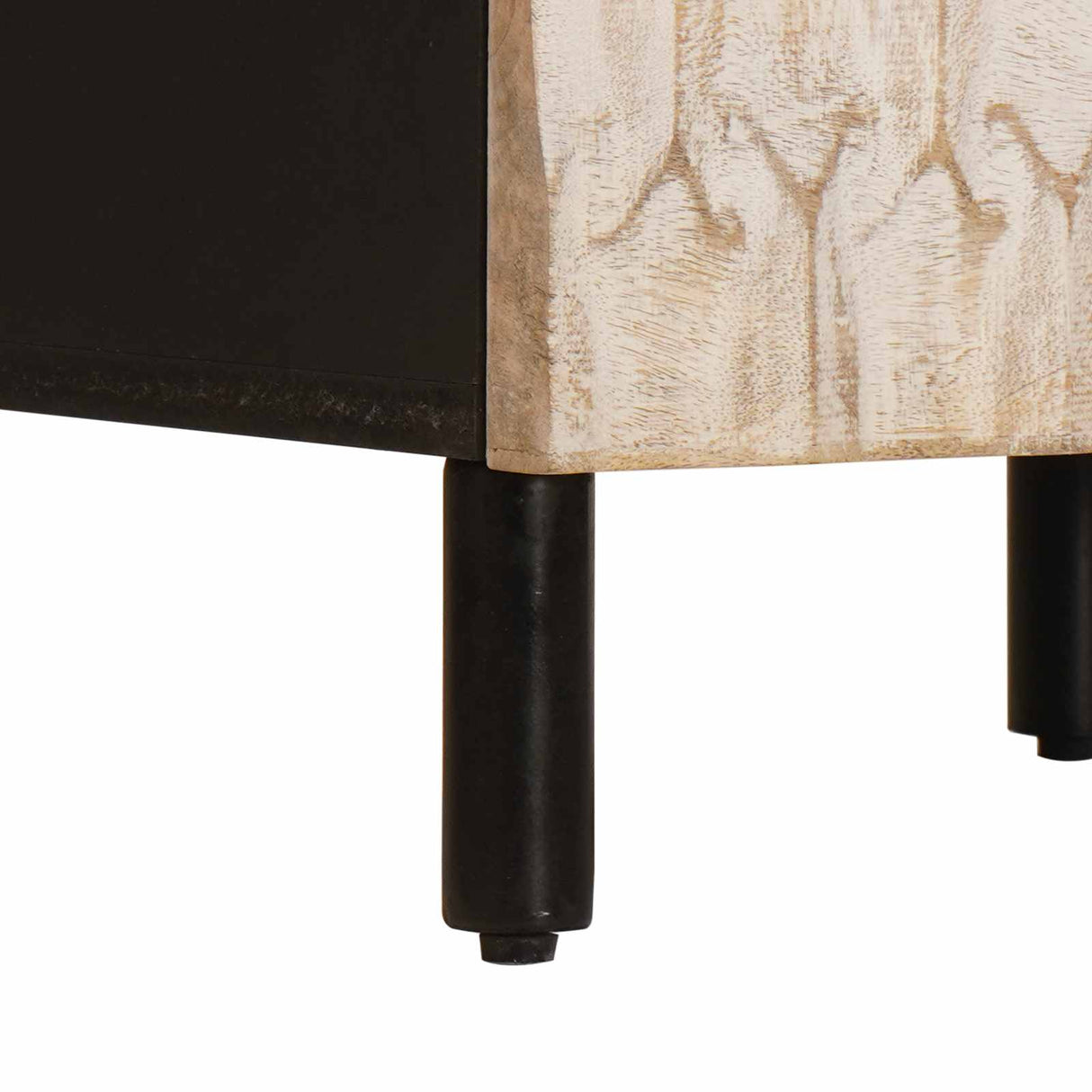 vidaXL Sideboard White Wash Finish 40 x 33 x 75 cm Solid Mango Wood