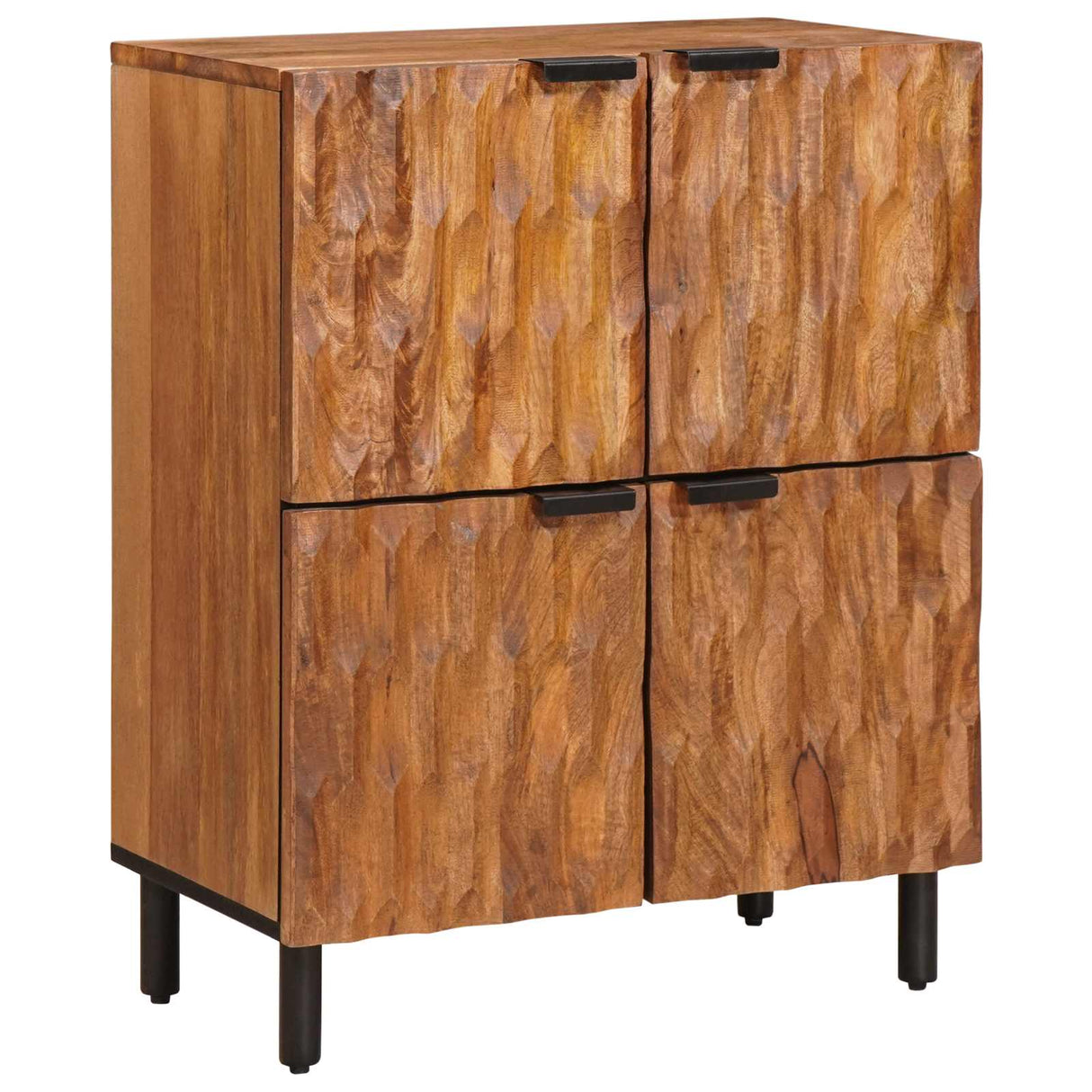vidaXL Dressoir Witte Was Afwerking 60 x 33 x 75 cm Massief Mango Hout