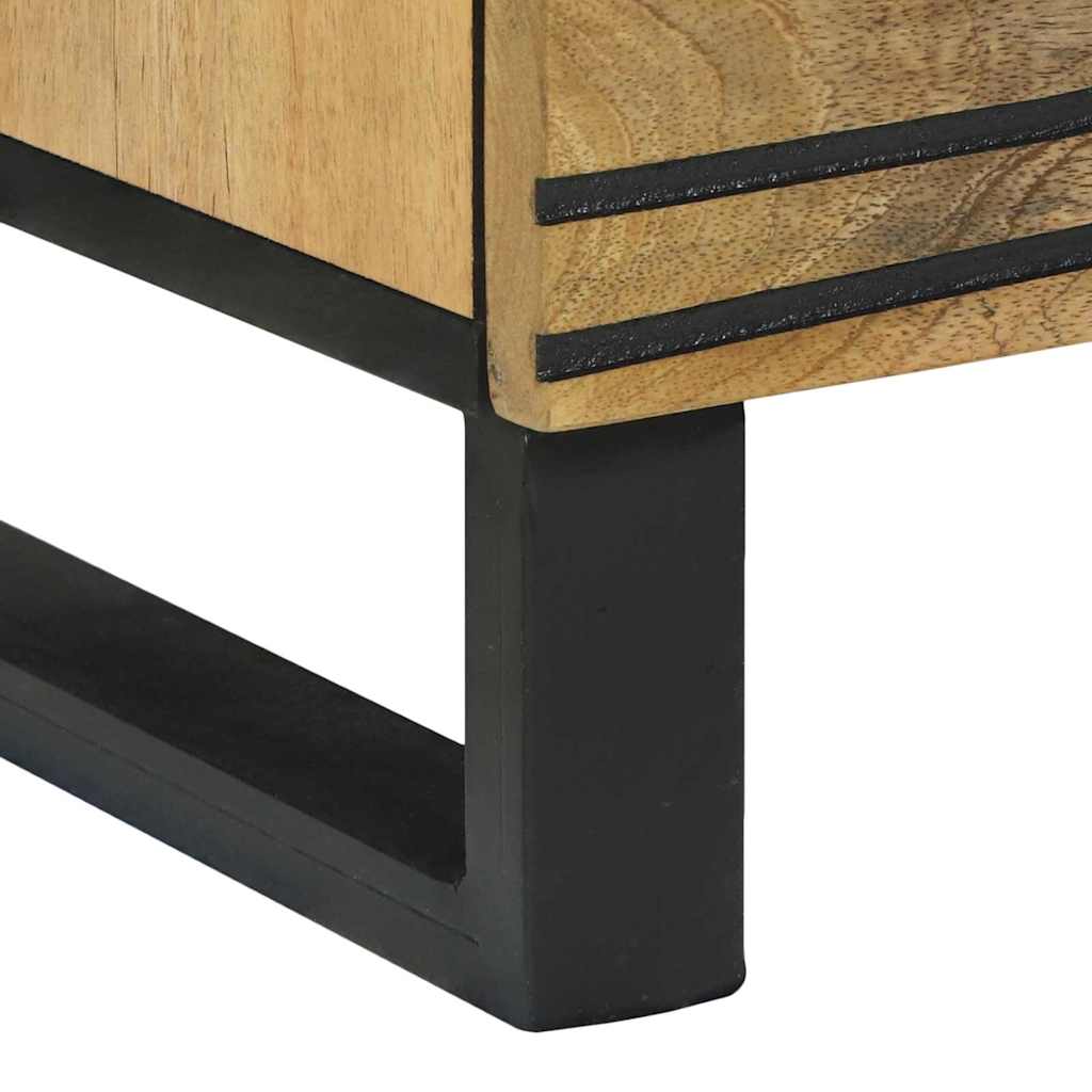 vidaXL Dressoir met lade Bruin 60 x 33.5 x 75 cm Massief mangohout