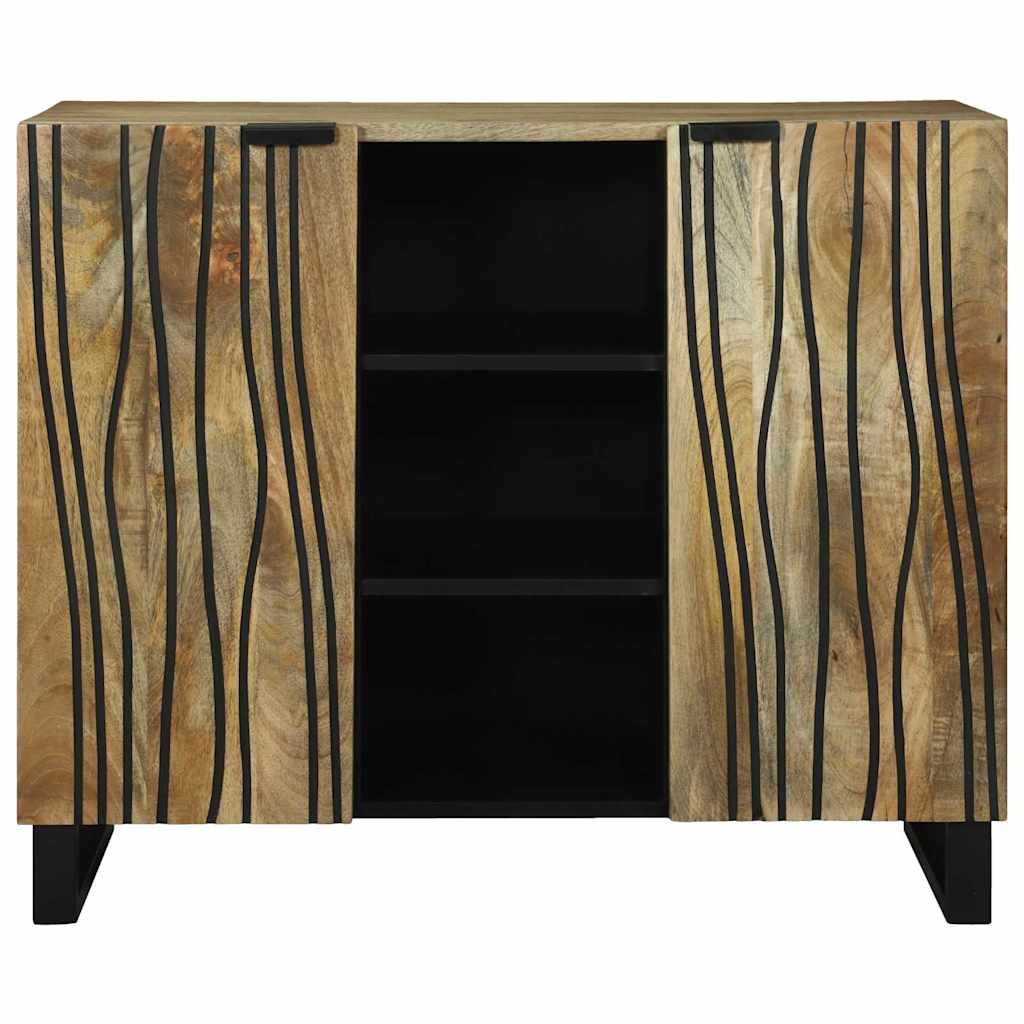 vidaXL Sideboard Bruin 90 x 33 x 75 cm massief mangohout