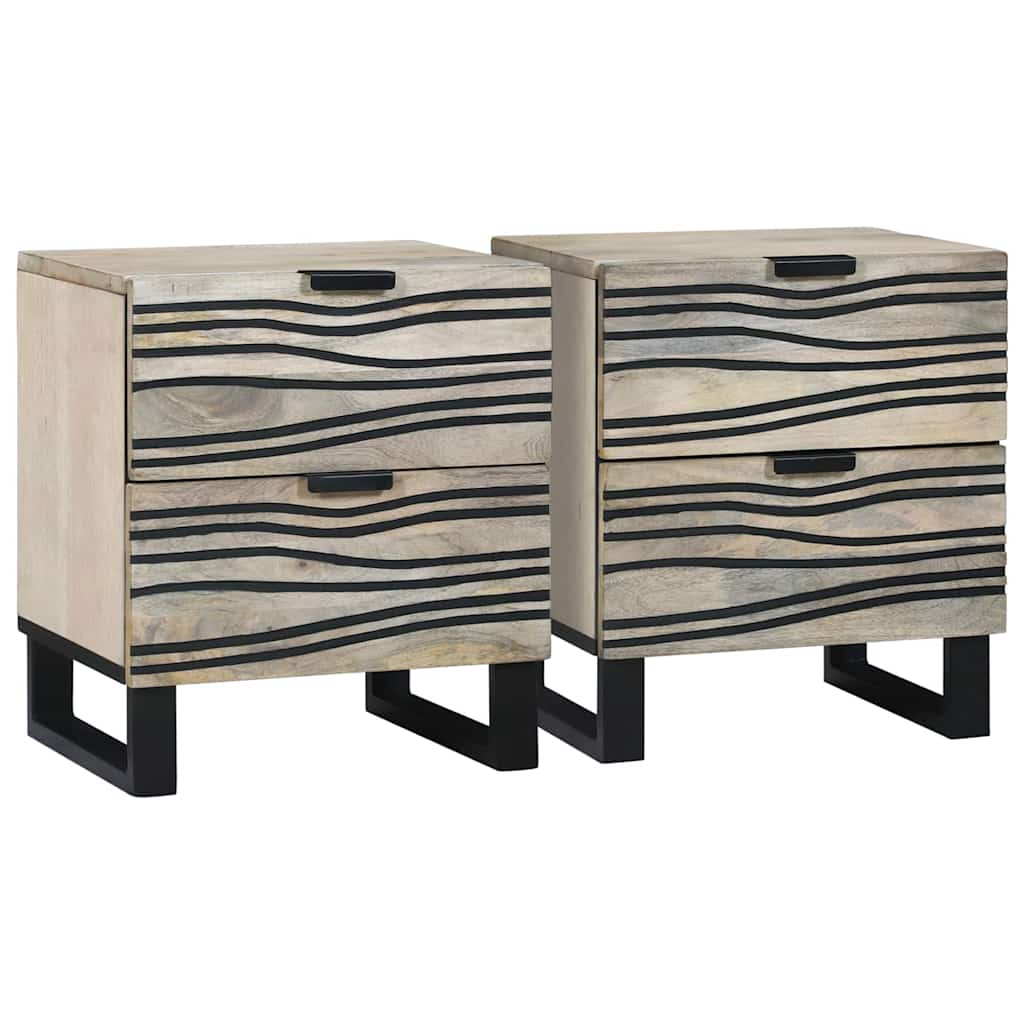 vidaXL Nachtkastje met lade Bruin 40 x 33 x 46 cm Massief acaciahout