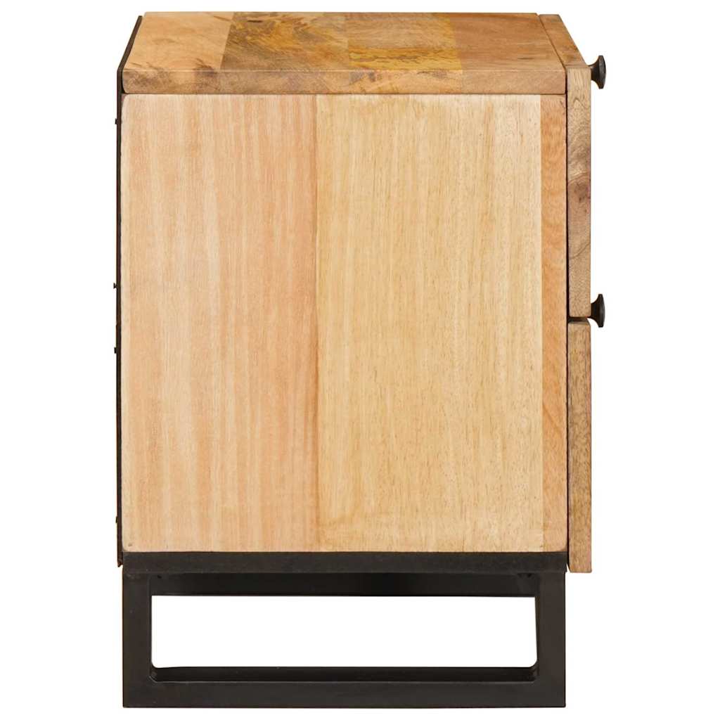 vidaXL Nachtkastje met lade Naturel 40 x 33 x 46 cm Massief Mango Hout