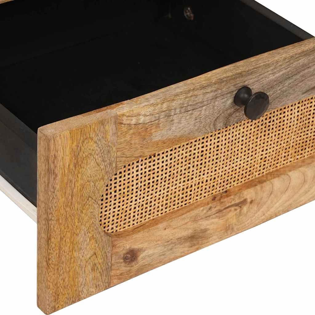 vidaXL Nachtkastje met lade Naturel 40 x 33 x 46 cm Massief Mango Hout