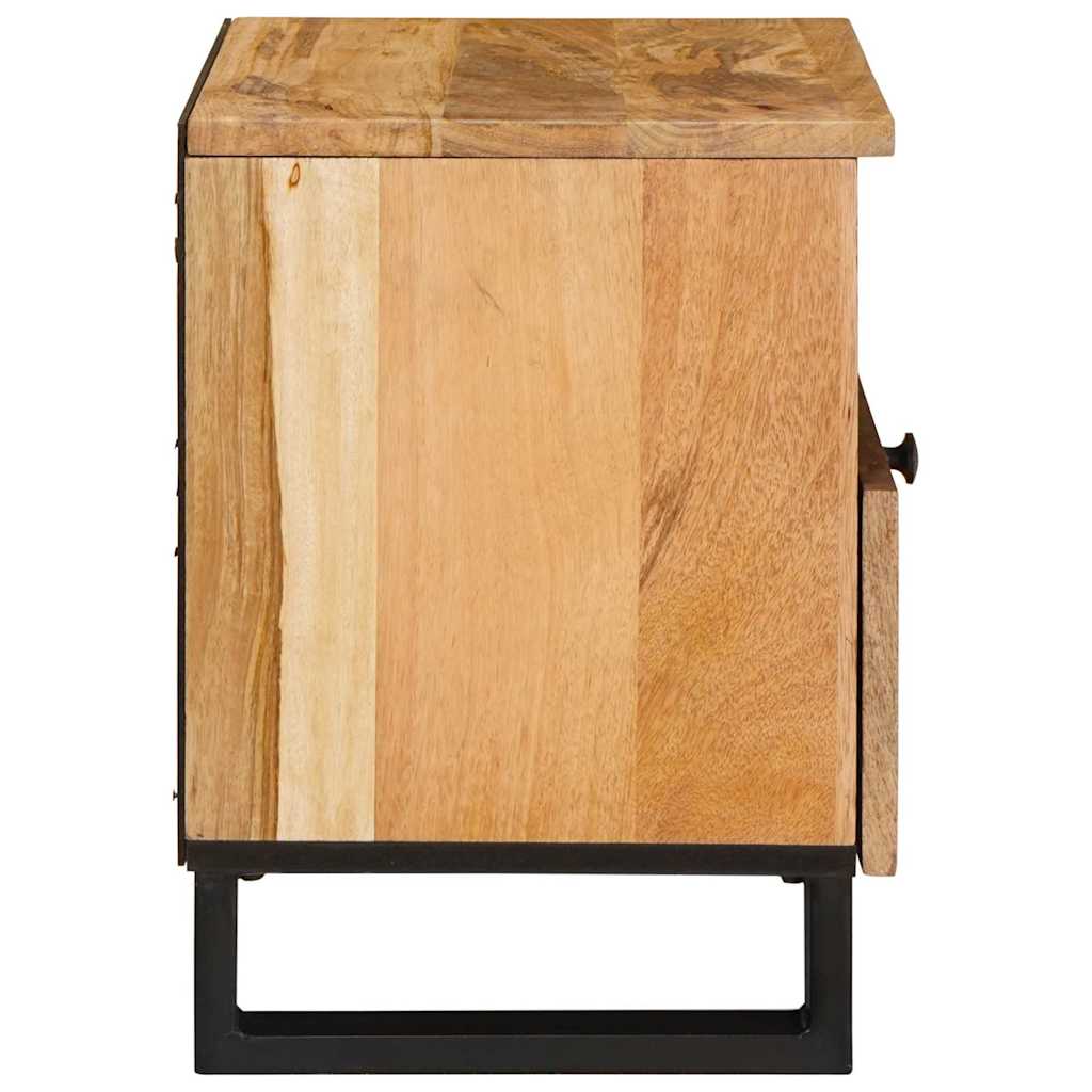 vidaXL Nachtkastje met lade Naturel 40 x 33 x 46 cm Massief Mango Hout