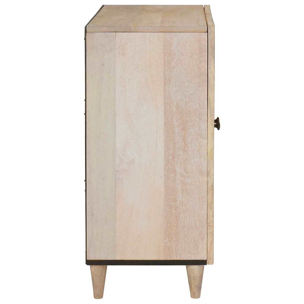 vidaXL Sideboard White 60 x 33 x 75 cm Solid Mango Wood