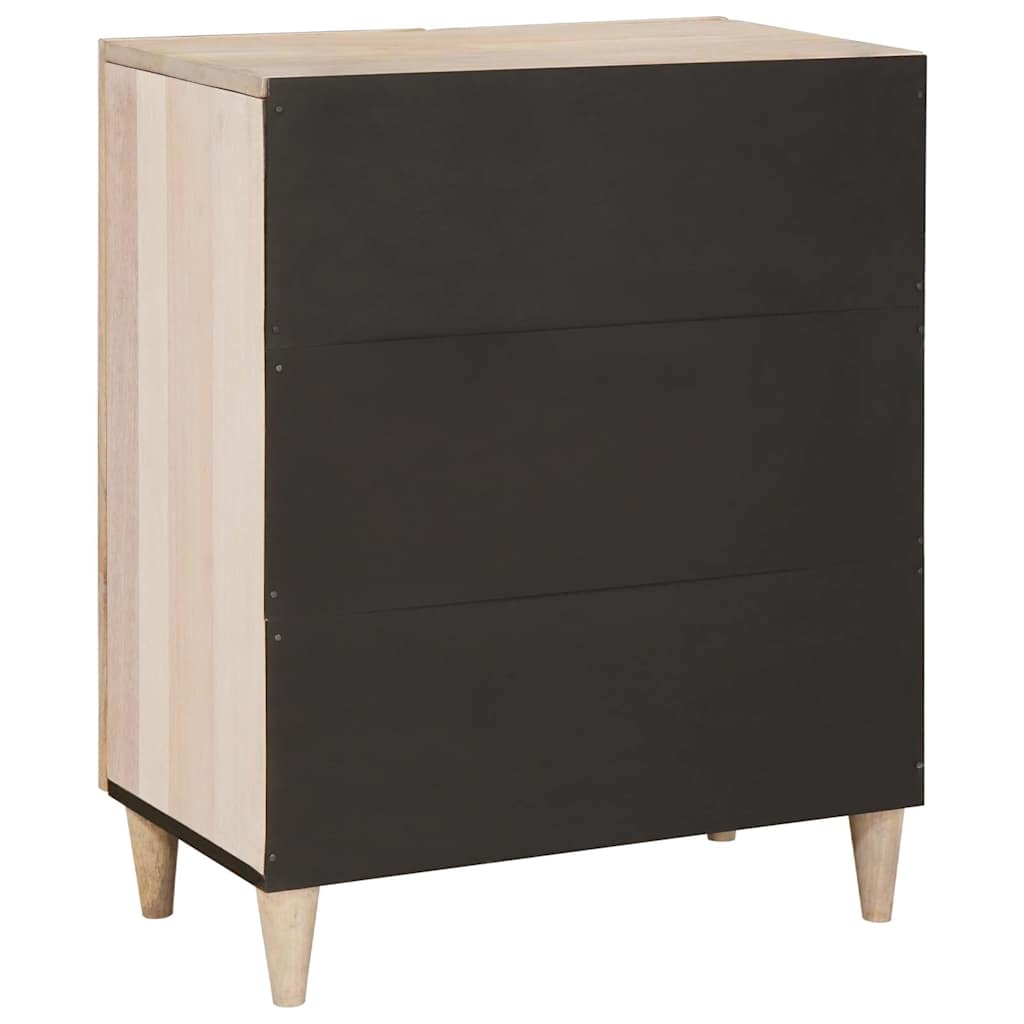 vidaXL Sideboard White 60 x 33 x 75 cm Solid Mango Wood