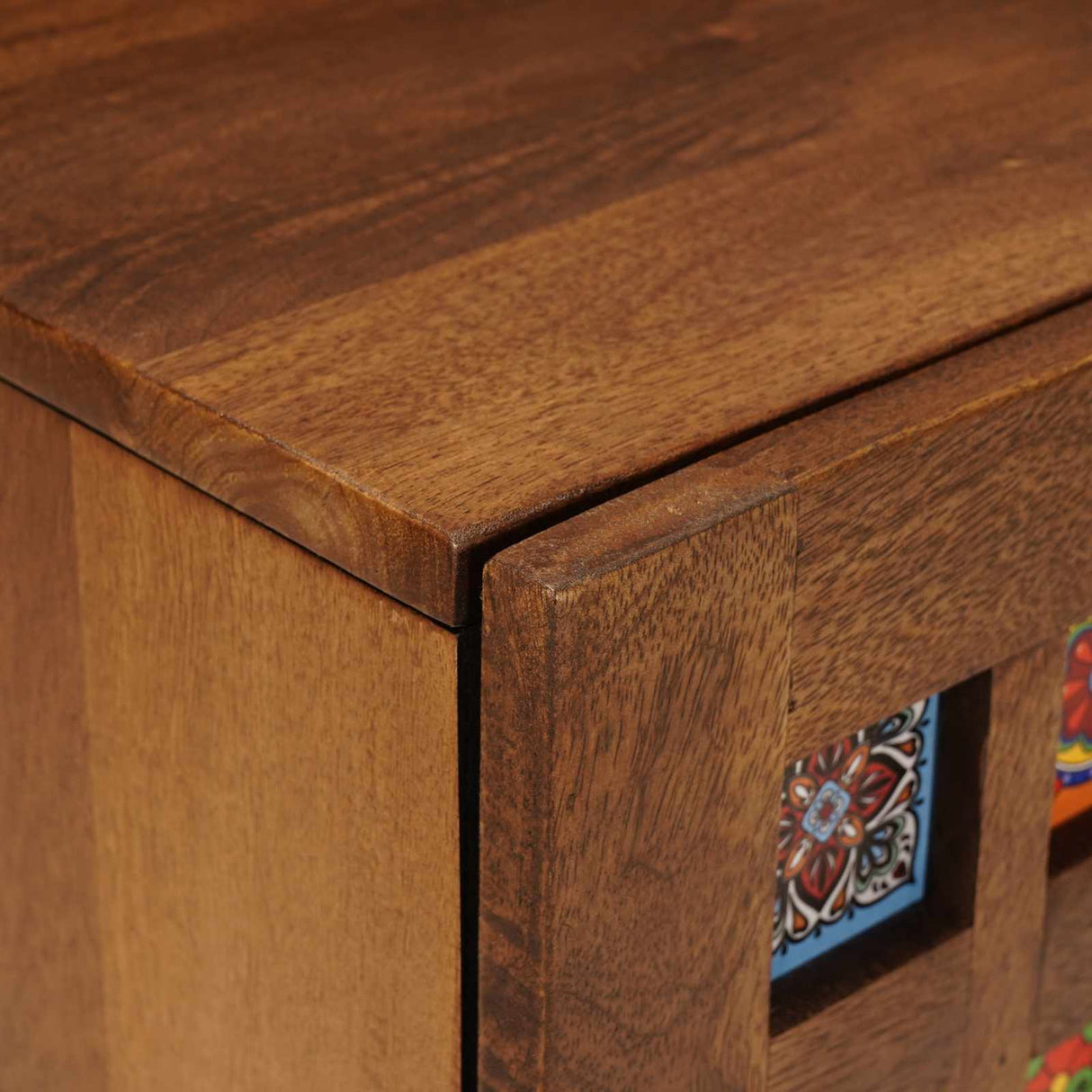 vidaXL Nachtkastje Bruin 40 x 33 x 46 cm Massief Mango Hout
