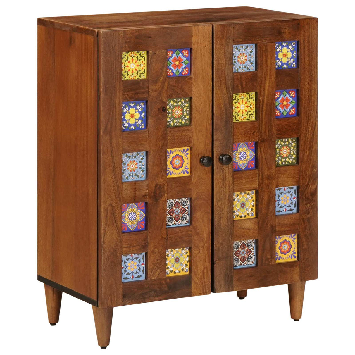 vidaXL Dressoir Walnotenhout 60 x 33 x 75 cm Massief Mango Hout