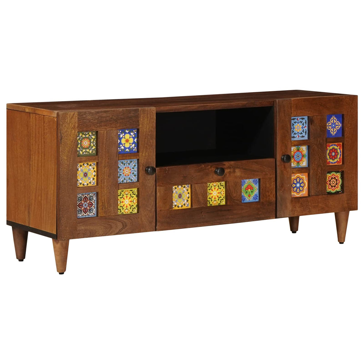 vidaXL TV Kast Walnotenhout 105 x 33 x 46 cm Massief Mango Hout