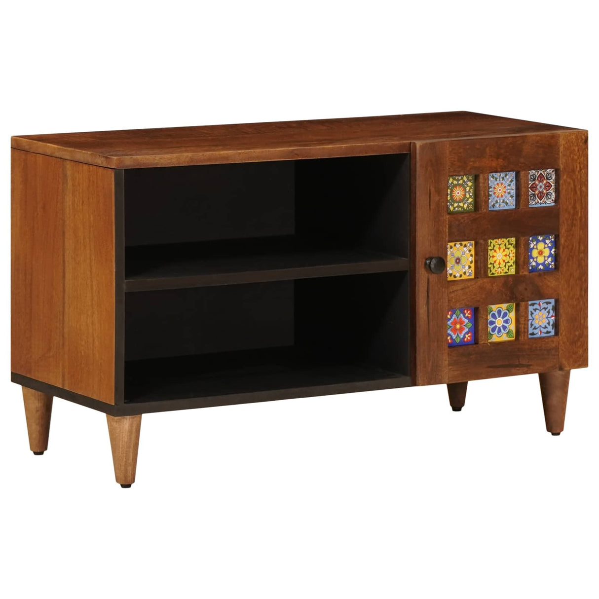 vidaXL TV Kast Walnotenhout 80 x 33 x 46 cm Massief Mango Hout