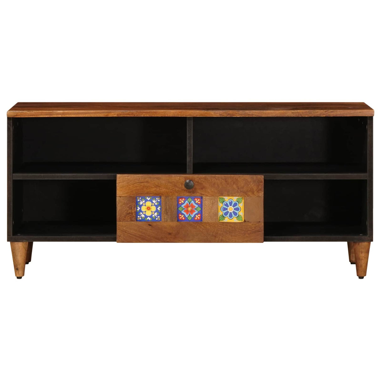 vidaXL TV Kast Walnotenhout 100 x 33 x 46 cm Massief Mango Hout