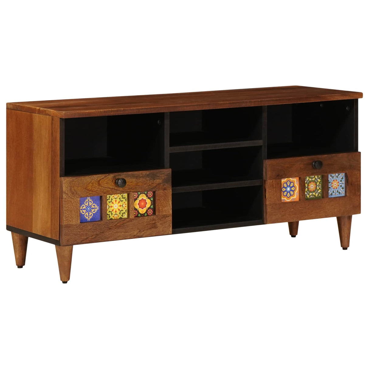 vidaXL TV Kast Walnotenhout 100 x 33 x 46 cm Massief Mango Hout