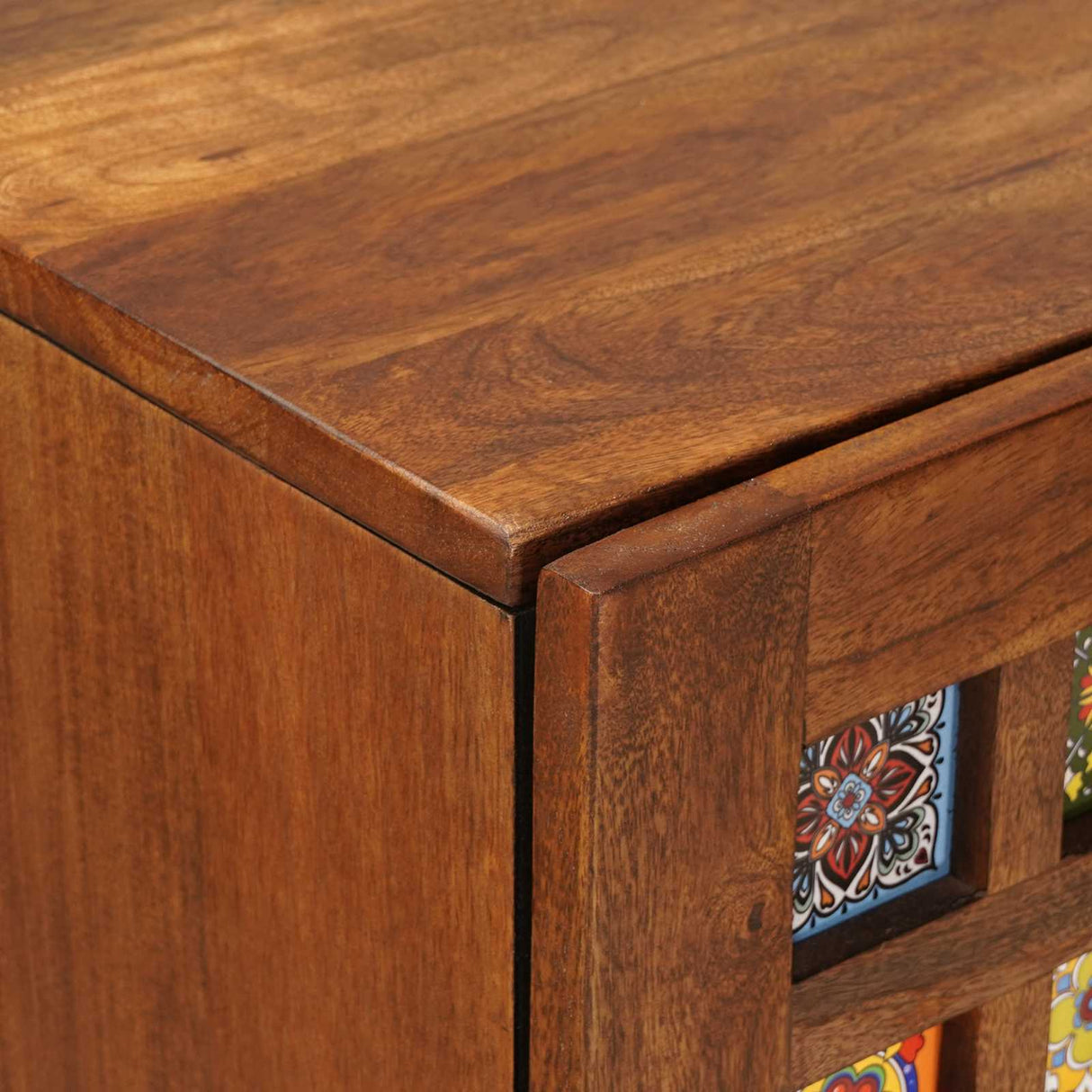 vidaXL Highboard Walnut Wood 40 x 33 x 110 cm Solid Mango Wood