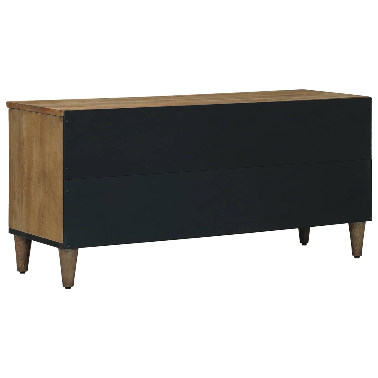 vidaXL TV Kast met lade Wit 100 x 33,5 x 46 cm Massief Mango Hout