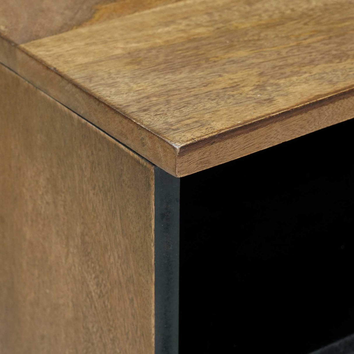vidaXL TV Kast met lade Wit 100 x 33,5 x 46 cm Massief Mango Hout